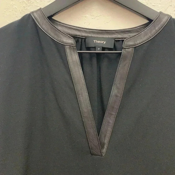 Theory Black Popover Combo Dress NWT Size 0 - Picture 3 of 7